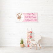 可愛い長い耳のジェルボアの漫画の誕生日 横断幕 (インサイチュ)