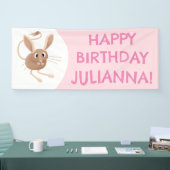 可愛い長い耳のジェルボアの漫画の誕生日 横断幕 (トレードショー)