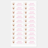 可愛い長い耳のジェルボアパーソナライズされた漫画 ラベル (シート)