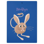 可愛い長い耳のジェルボア漫画イラストレーション クリップボード (裏面)