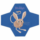 可愛い長い耳のジェルボア漫画イラストレーション サッカーボール (フラット)