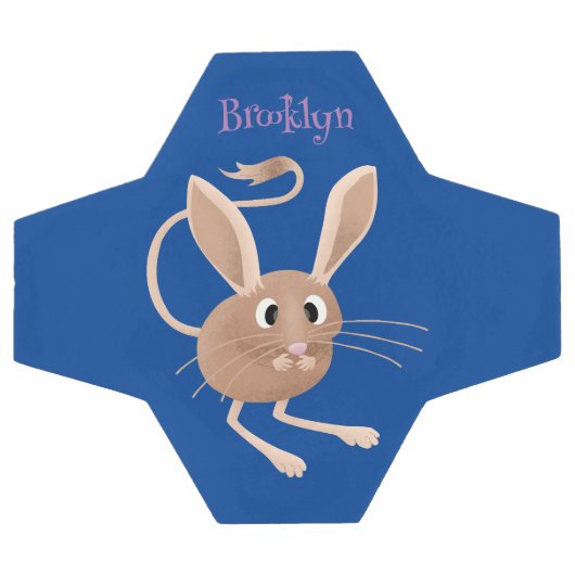 可愛い長い耳のジェルボア漫画イラストレーション サッカーボール (フラット)