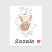 可愛い長い耳のジェルボア漫画イラストレーション シール (シート)