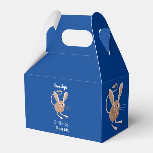 可愛い長い耳のジェルボア漫画イラストレーション フェイバーボックス (裏面サイド)