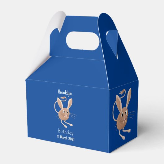 可愛い長い耳のジェルボア漫画イラストレーション フェイバーボックス (正面サイド)