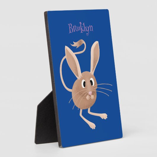 可愛い長い耳のジェルボア漫画イラストレーション フォトプラーク (側面)