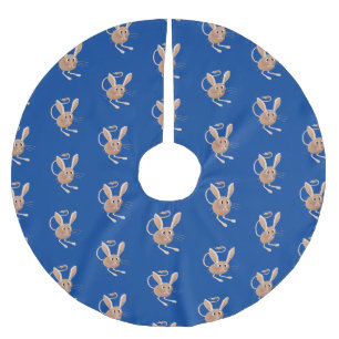 可愛い長い耳のジェルボア漫画イラストレーション ブラッシュドポリエステルツリースカート