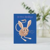 可愛い長い耳のジェルボア漫画イラストレーション ポストカード (スタンド正面)