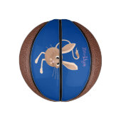 可愛い長い耳のジェルボア漫画イラストレーション ミニバスケットボール (縦)