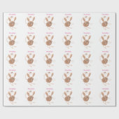 可愛い長い耳のジェルボア漫画イラストレーション ラッピングペーパー (フラット)