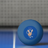 可愛い長い耳のジェルボア漫画イラストレーション 卓球ボール (ネット)