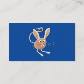 可愛い長い耳のジェルボア漫画イラストレーション 名刺 (裏面)