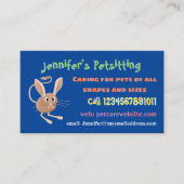 可愛い長い耳のジェルボア漫画イラストレーション 名刺 (正面)