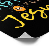 可愛い間抜けうさぎイースターはイエスシャツの女性用 ポスター (角)