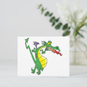 可愛い間抜けファイアリー竜のキャラクター ポストカード (スタンド正面)