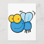 可愛い間抜けマンガのフライキャラクター ポストカード (正面)