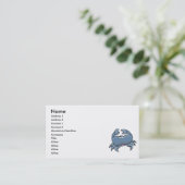 可愛い間抜け青ガニ 名刺 (スタンド正面)