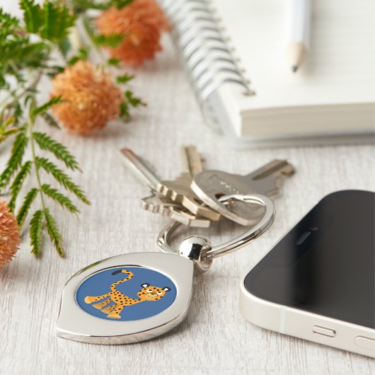 可愛い隠しマンガのチートーメタルキーチェーン キーホルダー (側面)