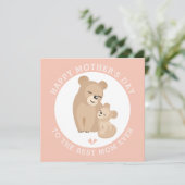 可愛い雌の母とベビーピンクの母の日 シーズンカード (スタンド正面)