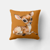 可愛い雌鹿の恋人の贈り物を肌寒く クッション (裏面)