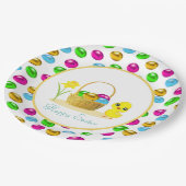 可愛い雛数々の色の復活卵 ペーパープレート (アングル)