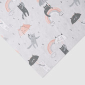 可愛い雨猫パターン 薄葉紙 (詳細)