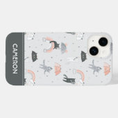 可愛い雨猫パターン Case-Mate iPhoneケース (裏面 (横))