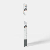 可愛い雨猫パターン iPhoneケース (左側面)