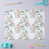 可愛い雪だるまとクリスマスツリーの切り離し 薄葉紙 (クラフト)