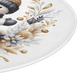 可愛い雪だるまとクリスマスリーフ カッティングボード (角)