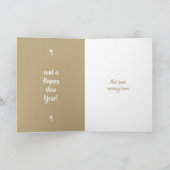 可愛い雪だるまと名前のメリークリスマス シーズンカード (内部)