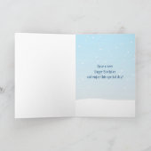 可愛い雪だるまを願うハッピーバースデー カード (内部)