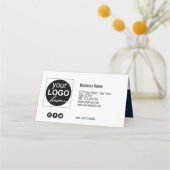 可愛い雪だるまギフトカード付き木製看板 プレイスカード (裏面)