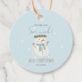 可愛い雪だるまサンキュースノー フェイバータグ (正面)