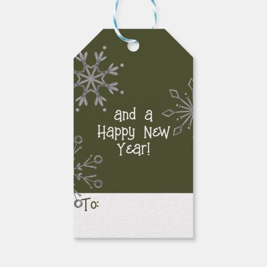 可愛い雪だるまスノーフレークスメリークリスマス ギフトタグ (裏面)