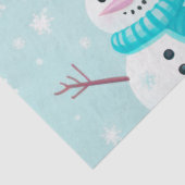 可愛い雪だるまスノーフレーク薄い青のクリスマス 薄葉紙 (詳細)