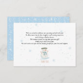 可愛い雪だるまディスプレイシャワー挿入カード エンクロージャーカード (正面/裏面)