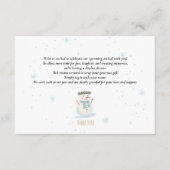 可愛い雪だるまディスプレイシャワー挿入カード エンクロージャーカード (正面)