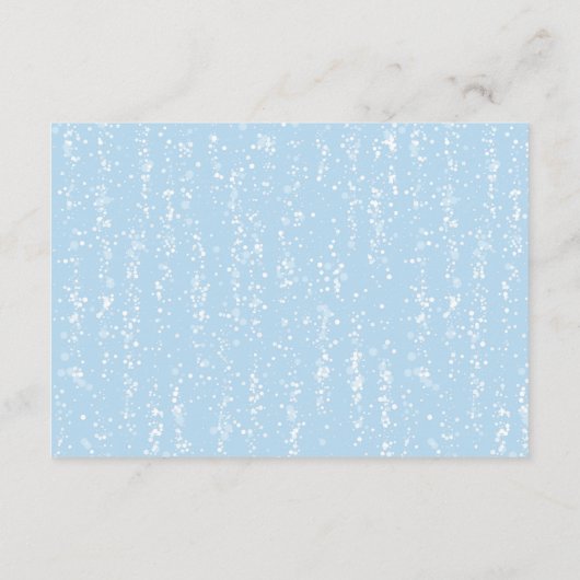 可愛い雪だるまディスプレイシャワー挿入カード エンクロージャーカード (裏面)