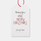 可愛い雪だるまハット&スカーフクリスマス ギフトタグ (裏面)