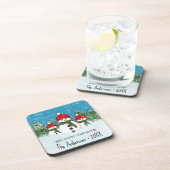 可愛い雪だるまファミリー・オブ・スリーズ コースター (右側)