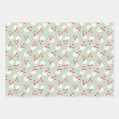 可愛い雪だるま柄 ラッピングペーパーシート (正面2)