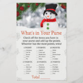 可愛い雪だるま財布ゲームの中に何があるか (正面)