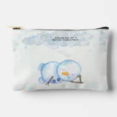 可愛い雪だるま金貨 アクセサリーポーチ (正面)