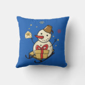 可愛い雪だるま クッション (裏面)