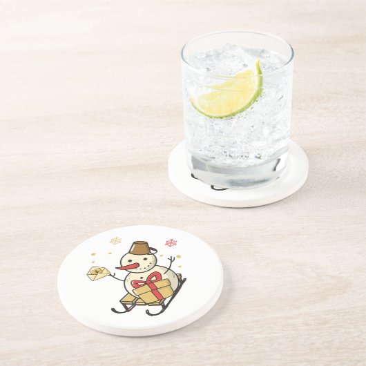 可愛い雪だるま コースター (側面)