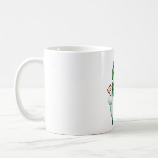 可愛い雪だるま コーヒーマグカップ (左)