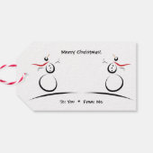 可愛い雪だるま「メリークリスマス」 ギフトタグ (裏面横)