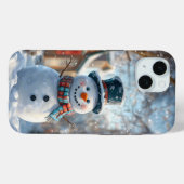 可愛い雪だるまiPhoneケース – クリスマスにぴったり! Case-Mate iPhoneケース (裏面 (横))