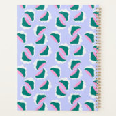 可愛い雲とキノコ赤ちゃん青パーソナライズ プランナー手帳 (裏面)